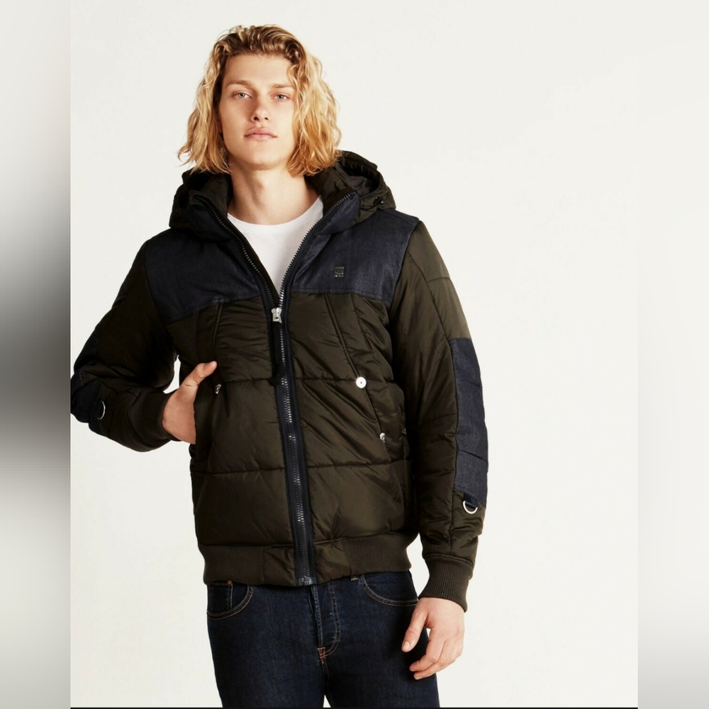 G-STAR RAW Whistler Denim Hooded Bomber Jacket